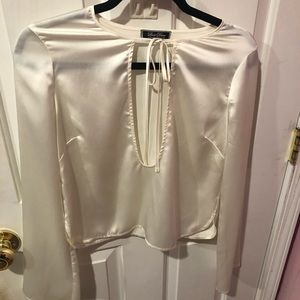 White satin blouse